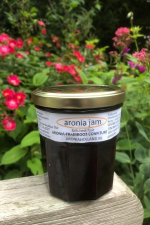 335g Aronia framboos jam met 84% heel fruit