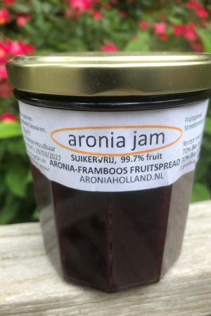 335g. Aronia framboos jam (suikervrij)